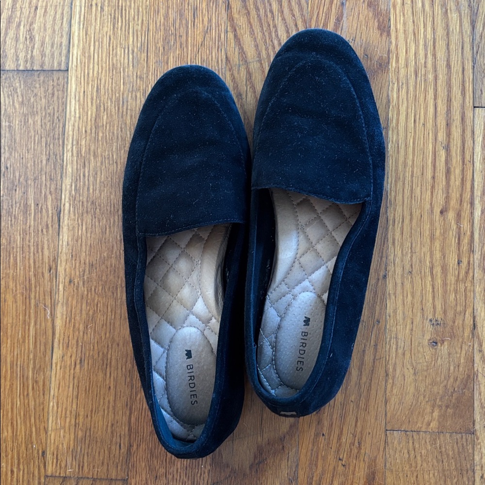 Birdies Black Suede loafers